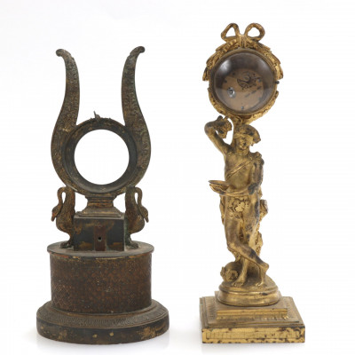 Image for Lot Louis XVI Ormolu Clock Empire Bronze Watch FOB