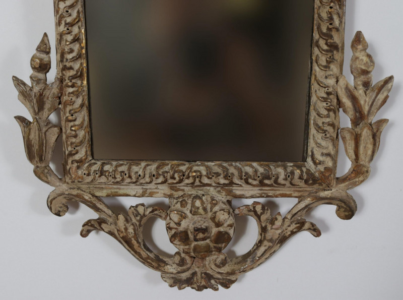 Italian Neoclassic Giltwood Cream Ptd Mirror