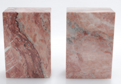 Image for Lot Pair of Red Marble Bookends