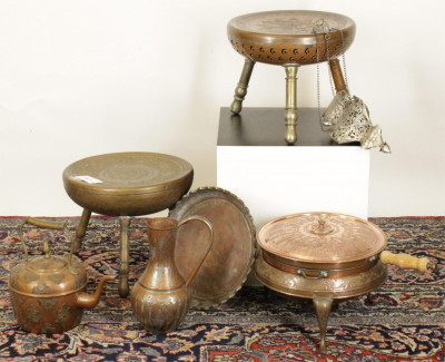 Image for Lot Antique Persian/Iranian Copper:Foot Warmers Etc