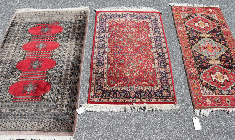 3 Small Rugs Mid to Late 20th C