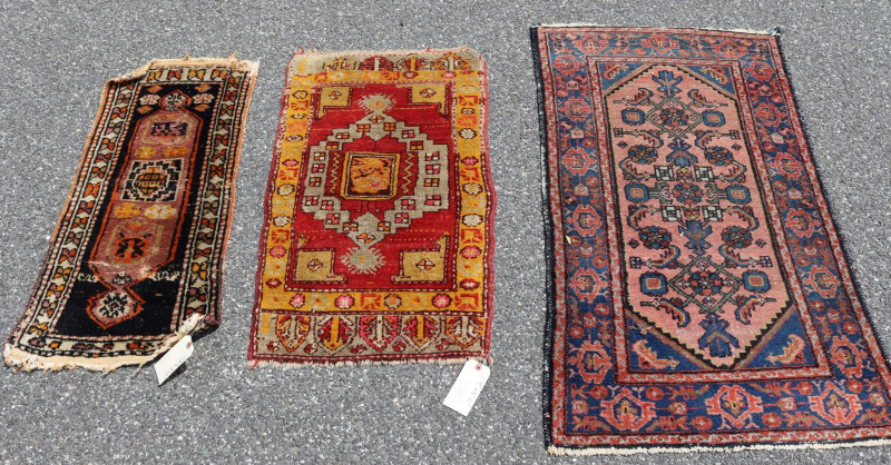 3 Small Rugs Early to Mid 20th C