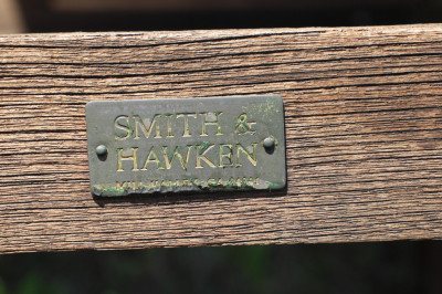 Smith Hawken Teak Patio Cart labeled