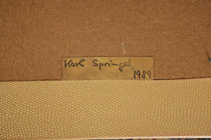 Karl Springer Python Veneered Side Table 1989