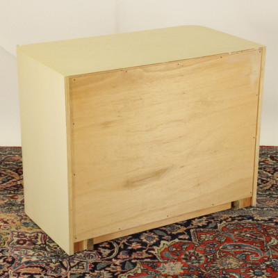 1980's Ivory Lacquer Side Chest