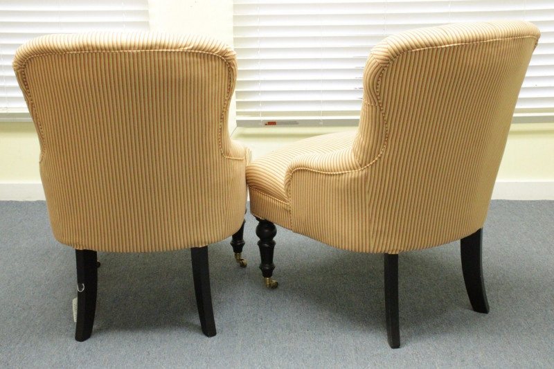 Pair Mitchell Gold Slipper Chairs