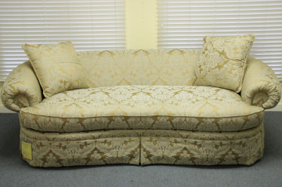Image for Lot Contemporary Upholstered Crescent Sofa