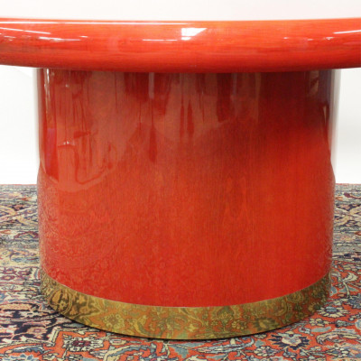 Red Stained Maple Center Table poss Springer