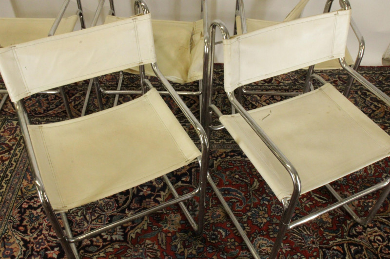 Set of 5 Knoll Style Chrome Armchairs c1960