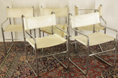 Image for Lot Set of 5 Knoll Style Chrome Armchairs c1960