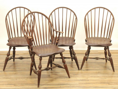 Image for Lot Set of 4 American Windsor Chairs