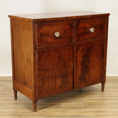 Image for Lot Late Federal Mahogany Secretary Cabinet 19th C