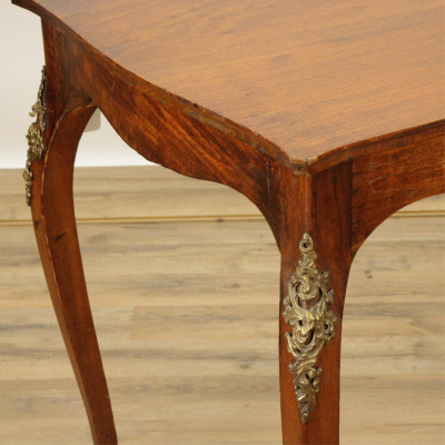 Louis XV Style Brass Mounted Cherry Side Table