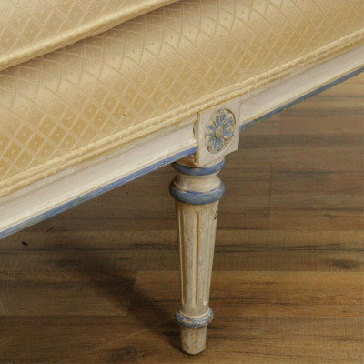 Louis XVI Style White Painted Settee