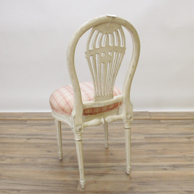 Louis XVI Style Balloon Back Chair Footstool