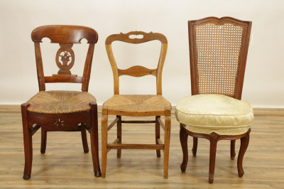 Image for Lot 3 French Provincial Beechwood Side Chairs