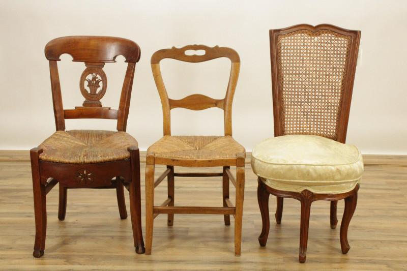 3 French Provincial Beechwood Side Chairs