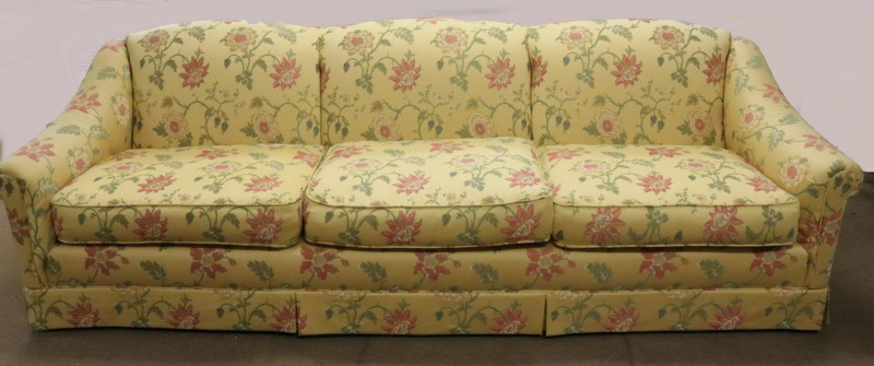 Large Floral Upholstered 3 seat Sofa