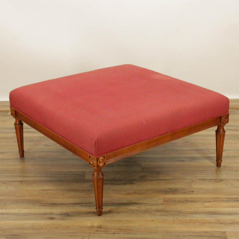 Hickory Chair Co Cherry Stained Ottoman