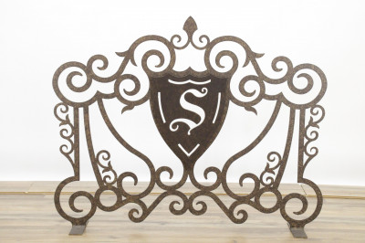 Image for Lot Parcel Gilt Iron Fireplace Screen