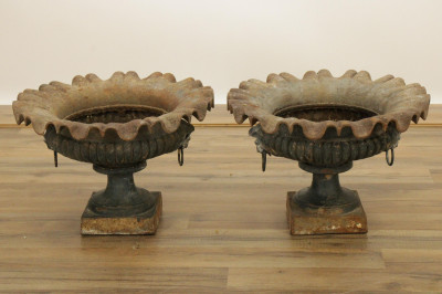 Image for Lot Pair of Iron Planters 19th C