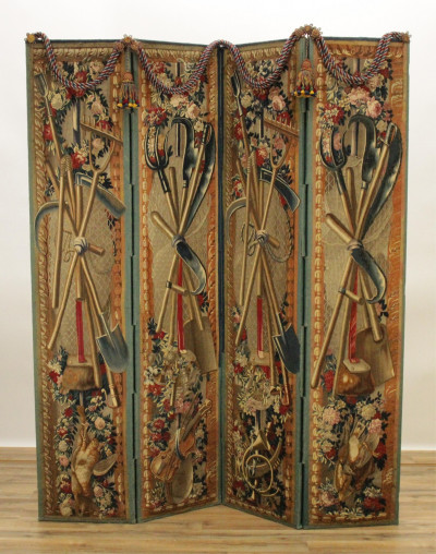 Image for Lot 4Fold Aubusson Tapestry Screen 18th C