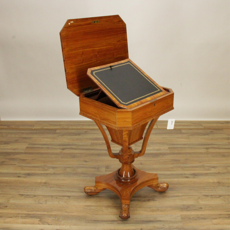 Late Regency Tulipwood LiftTop Writing Table
