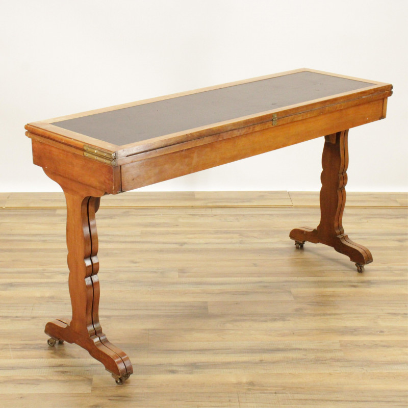 Regency Style Maple Flip Top Table/Desk