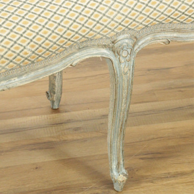Louis XV Style Carved Painted Long Bench