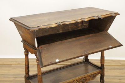 French Provincial Style Stained Pine Dough Table