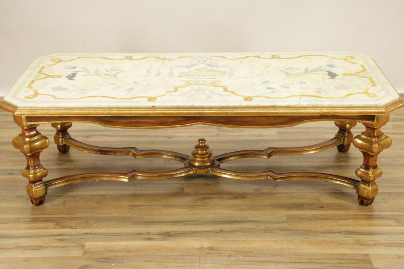 Rococo Style Coffee Table the marble top c1880