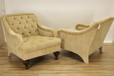 Pair Large Easy Chairs