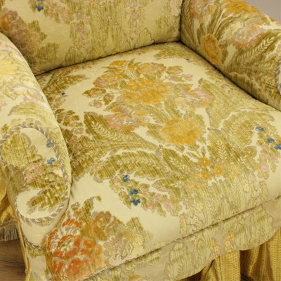 Pair Upholstered Arm Chairs Ray Murray NY
