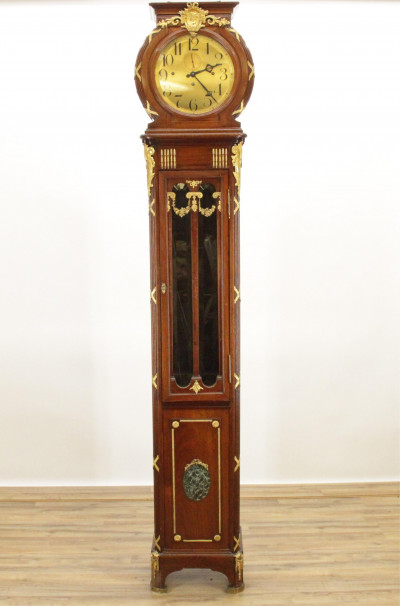 Louis XVI Style Bronze Dor Tall Case Clock 19 C