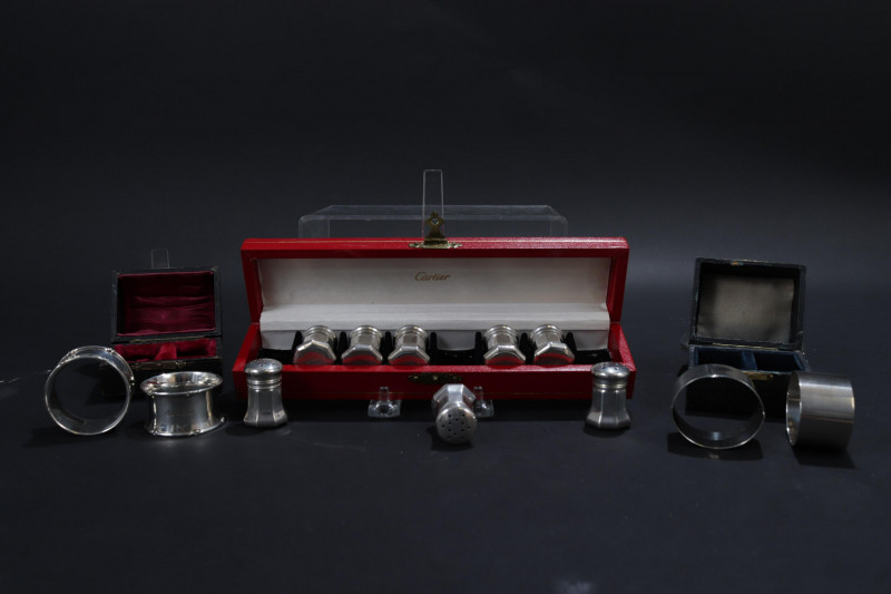 Sterling Silver Table Items; Tiffany Cartier