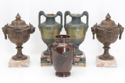 5 Vases; Japanese French