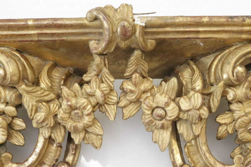 Pr Louis XV Carved Giltwood Shelf Brackets 18 C