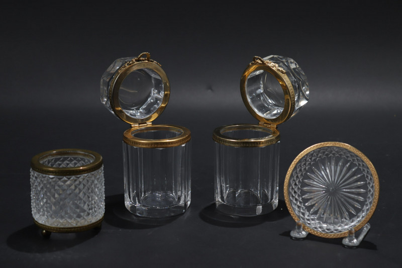 9 Cut Glass Vessels; Contemporary Antique