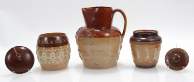 6 English Ceramic Jars Pitchers 19th/20th C