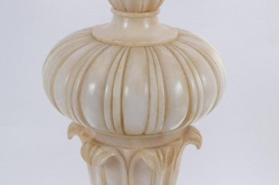 Pair of Large Marble Lamps