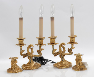 Regence Style Candle Holders Candelabra