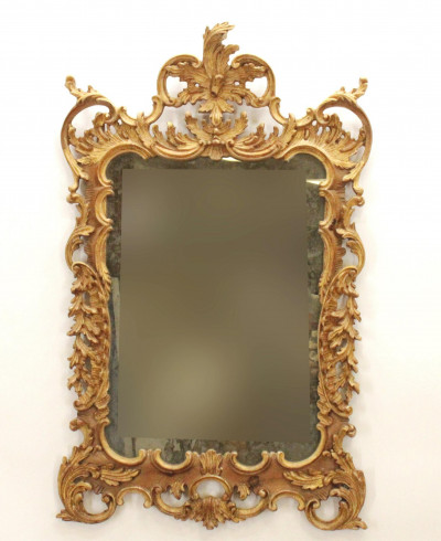 Louis XVI Parcel Gilt Mirror