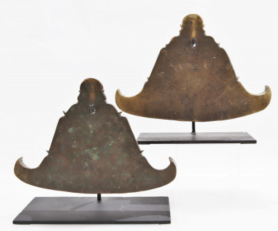Pair Burmese Bronze Gongs