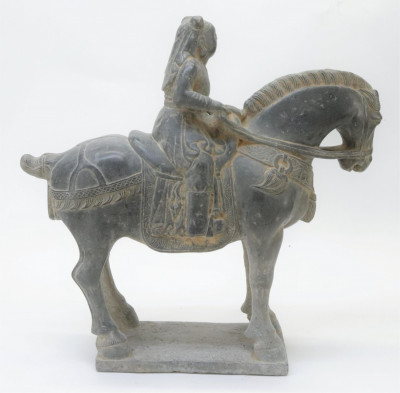 Asian Large Stone Horse Rider