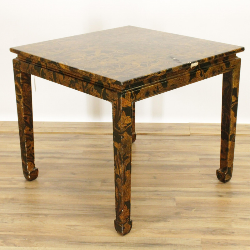 Chinese Square Black Lacquer Table