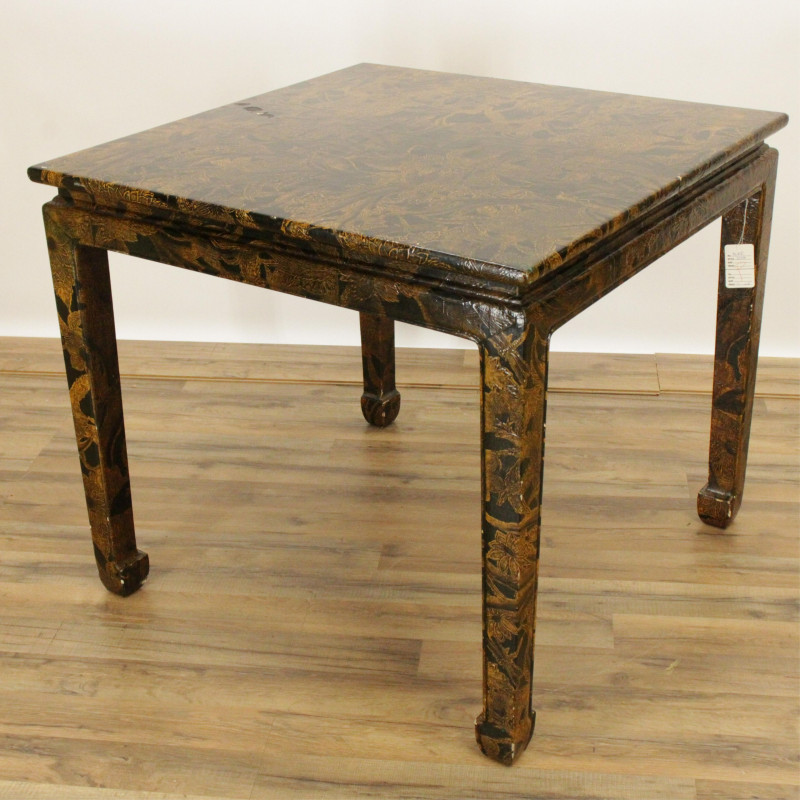 Chinese Square Black Lacquer Table