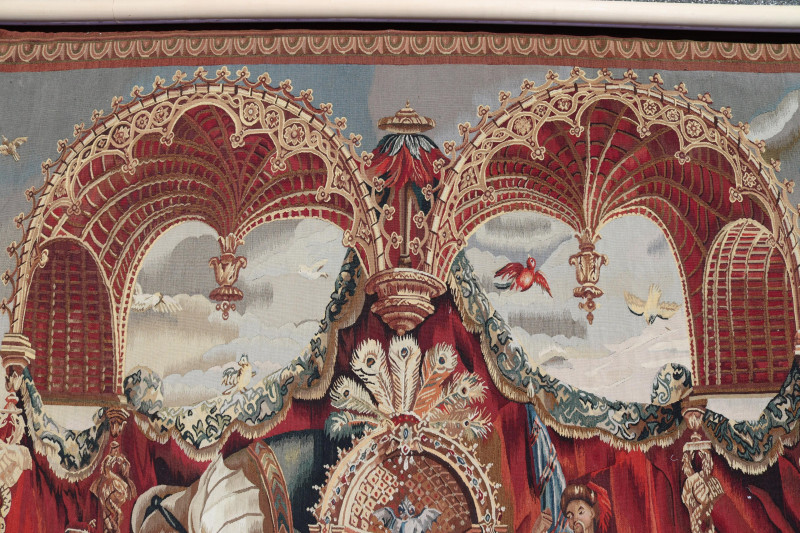 Beauvais Style Tapestry Stark Orientalist Scene