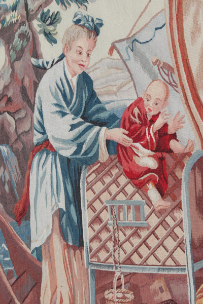 Beauvais Style Tapestry by Stark Oriental Scene