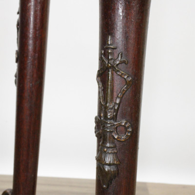 Victorian Brass Walnut Pedestal 19th C