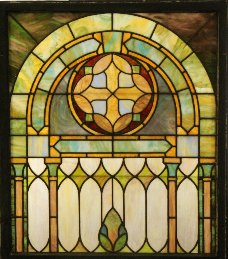 Vintage Tiffany Style Stained Glass Window